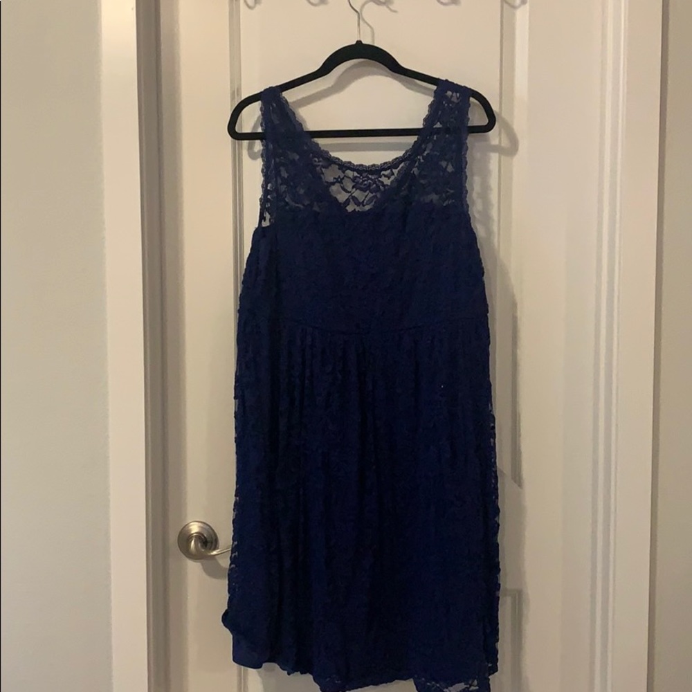 Navy blue lace dress